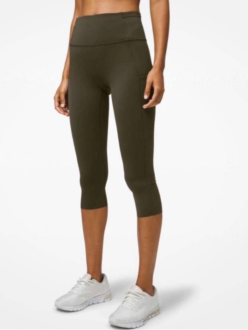 lululemon athletica High-Rise 3/4 Performance Capris - Olive Green